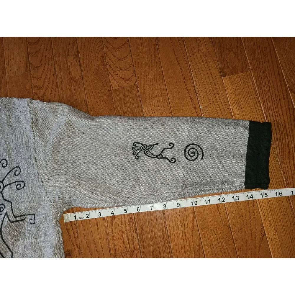 Venus Imports Piper w Flute Jacket Size X-Small Gray‎ 100% Cotton Artsy Buttons